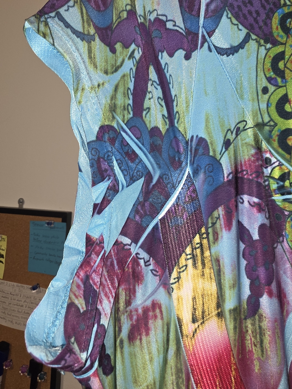 The Pyramid Collection Multicolor Maxi Dress in Blue, Purple, Yellow